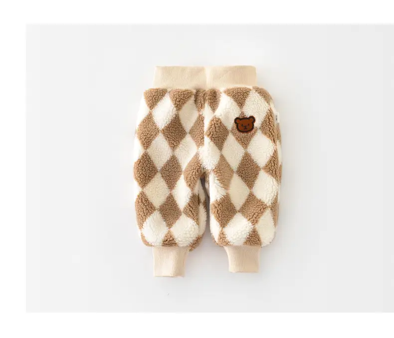 2024 Winter Baby Leg Panties Cartoon Rhombus Plaid Thickened Butt-Covering Pants — feature 43