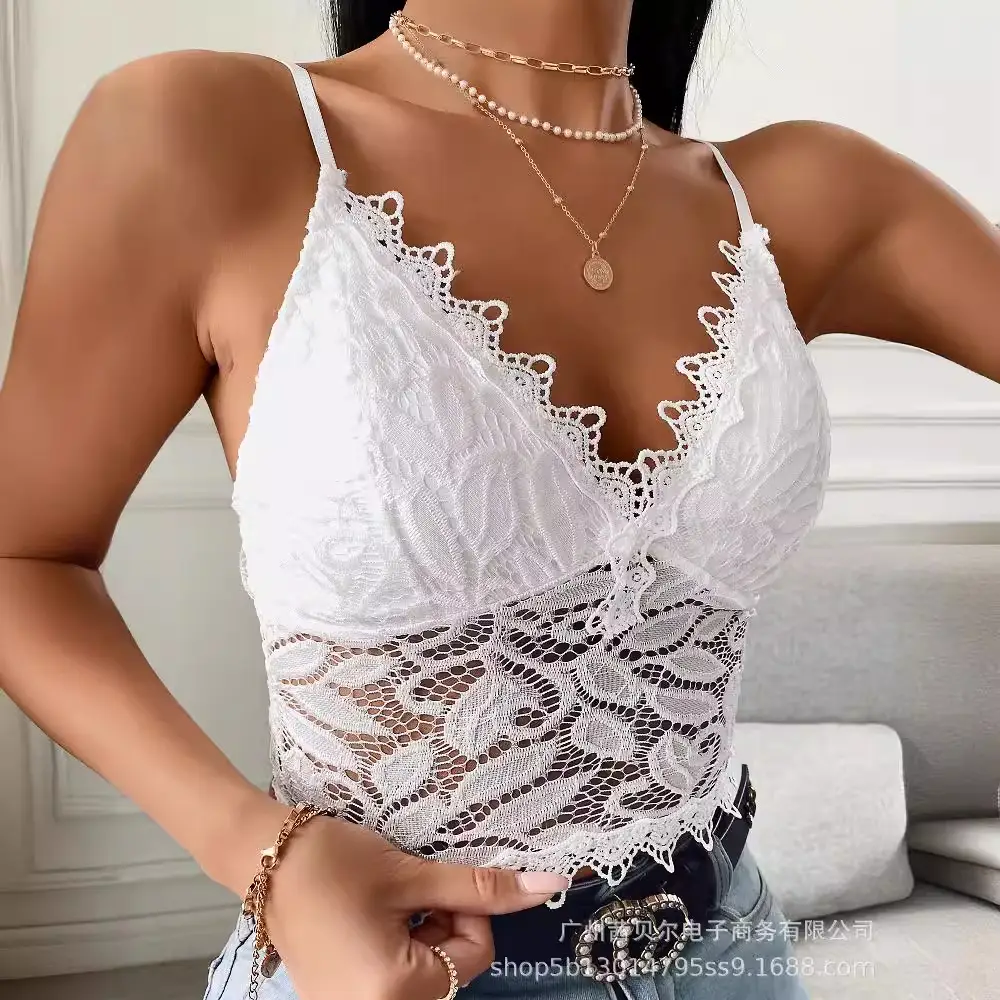 Women's Floral Lace Underwear Vest FR220 Series - Image 13
