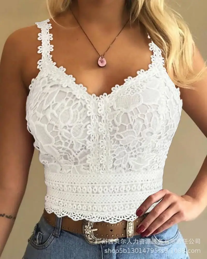 Women's Floral Lace Underwear Vest FR220 Series — feature 26
