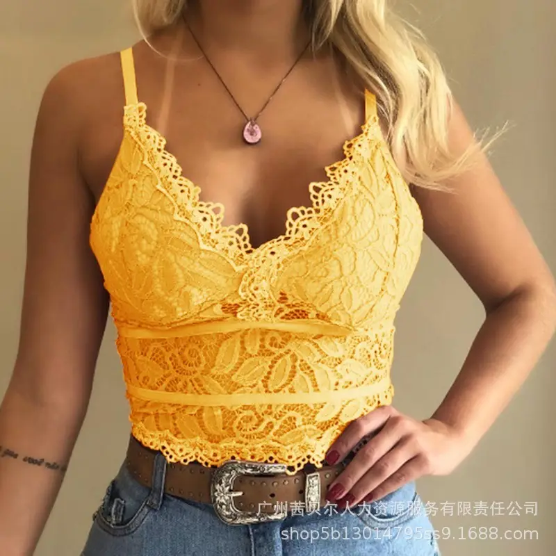 Women's Floral Lace Underwear Vest FR220 Series — feature 9