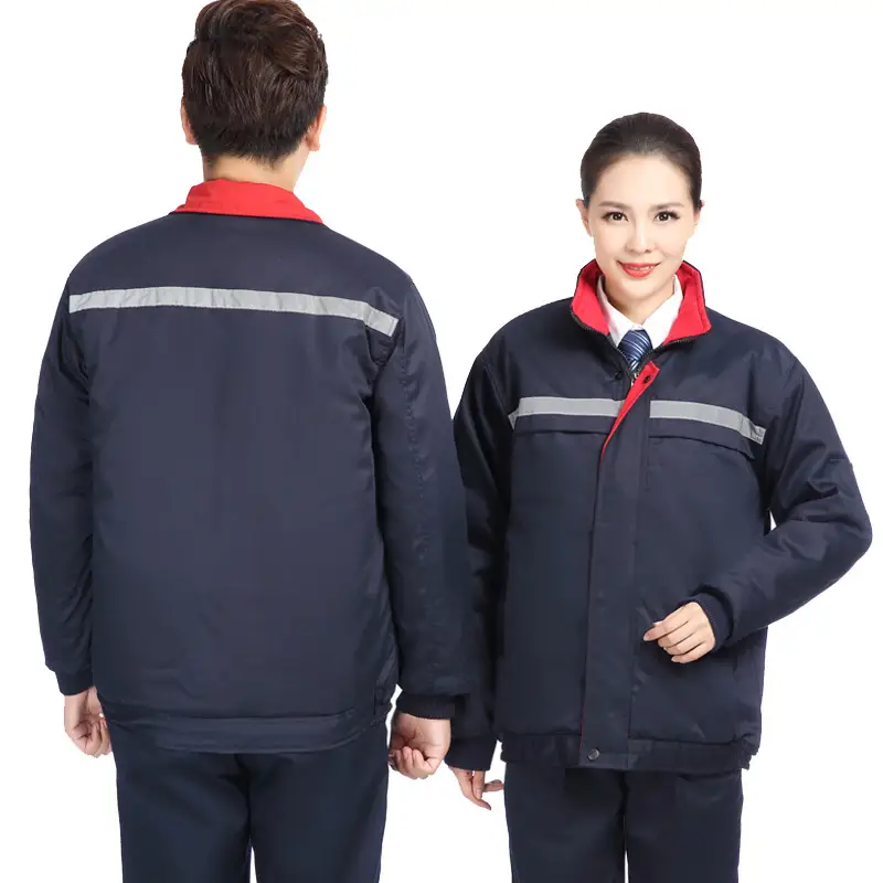 Thickened Reflective Workwear Jacket with Hood - Image 8