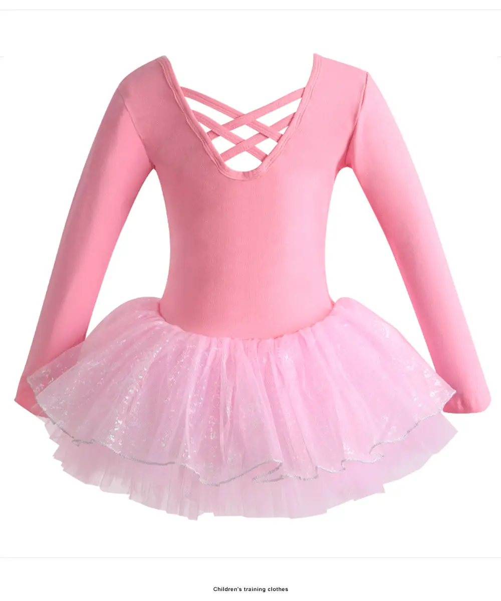Pink Chiffon Ballet Skirt for Girls Spring Summer Dance Wear — feature 9