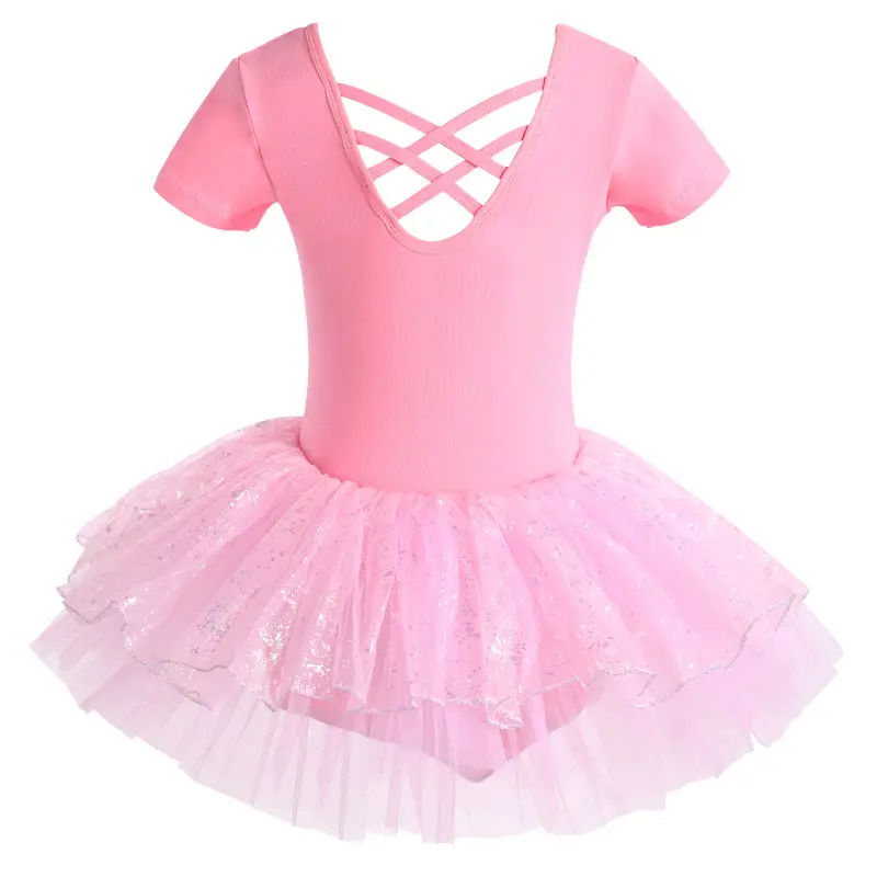 Pink Chiffon Ballet Skirt for Girls Spring Summer Dance Wear - Image 2