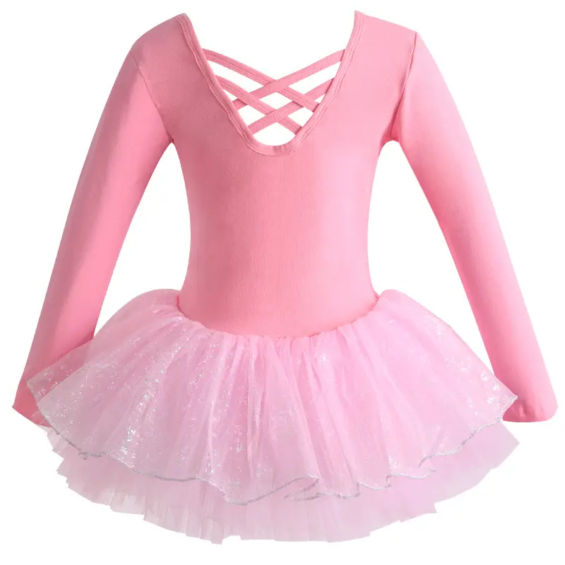 Pink Chiffon Ballet Skirt for Girls Spring Summer Dance Wear - Image 6