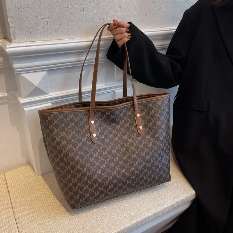 Textured Beige Women's Tote Bag 2021 New Fashion - Image 4