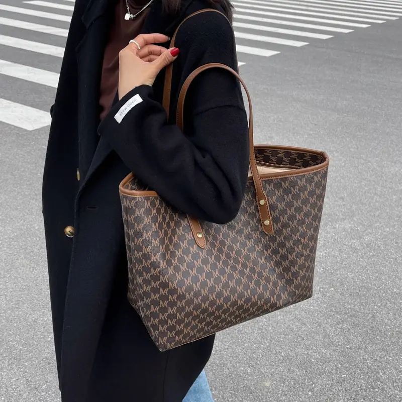 Textured Beige Women's Tote Bag 2021 New Fashion - Image 6