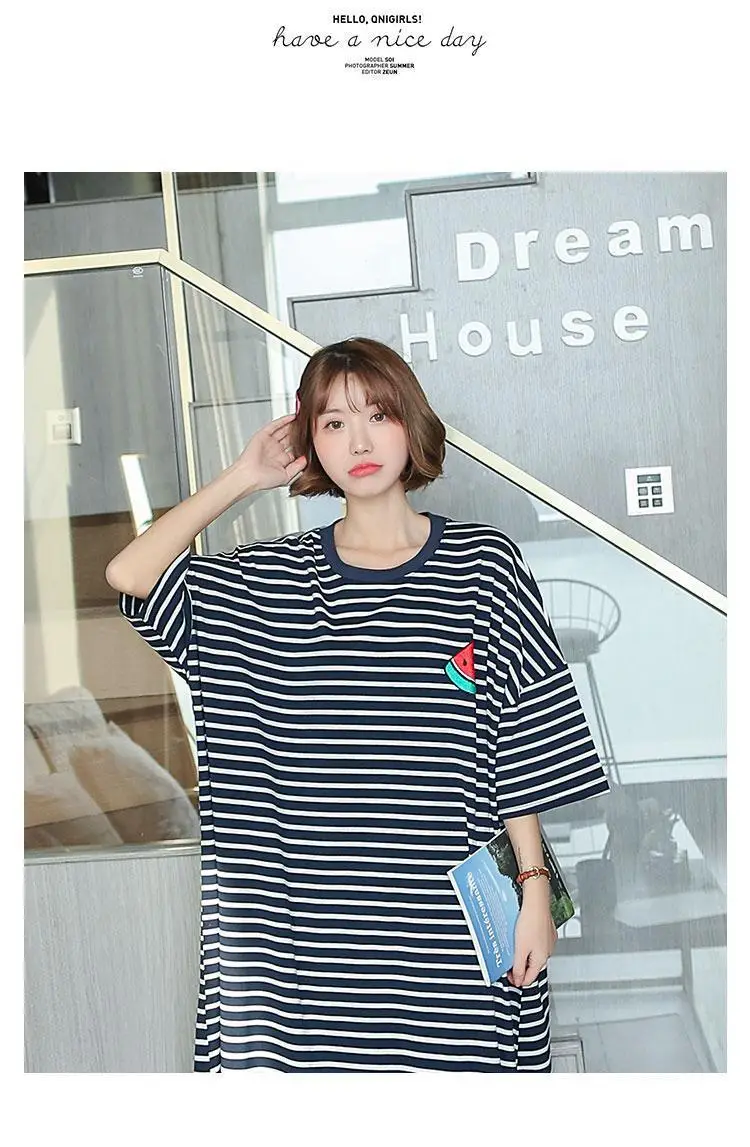 Korean Style Loose Long Nightgown Women Summer — feature 8