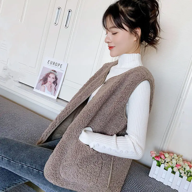 Lamb Wool Vest Jacket for Women 2025 Cross-Border New - Image 7