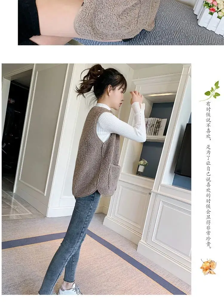 Lamb Wool Vest Jacket for Women 2025 Cross-Border New — feature 10