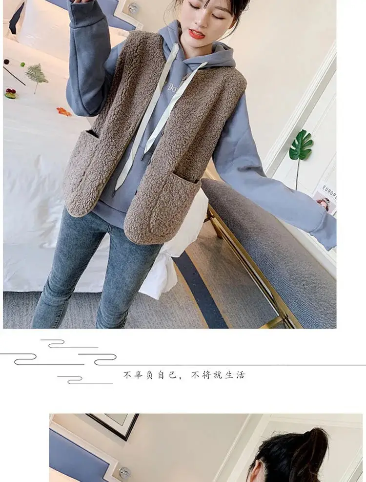 Lamb Wool Vest Jacket for Women 2025 Cross-Border New — feature 12