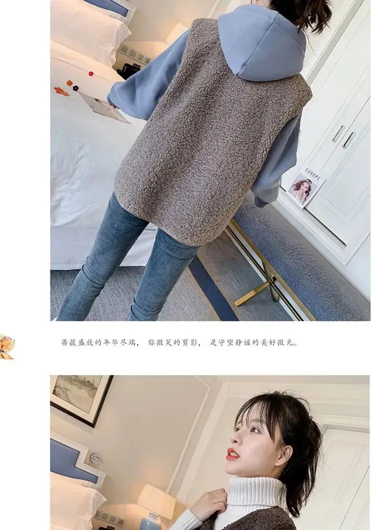 Lamb Wool Vest Jacket for Women 2025 Cross-Border New — feature 13