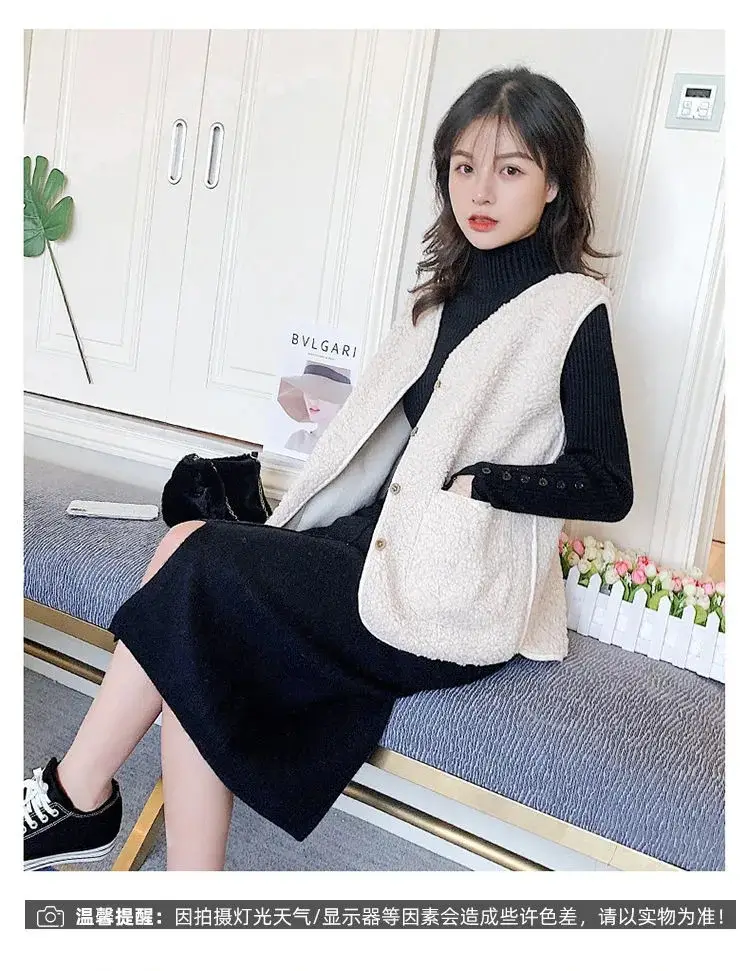 Lamb Wool Vest Jacket for Women 2025 Cross-Border New — feature 6