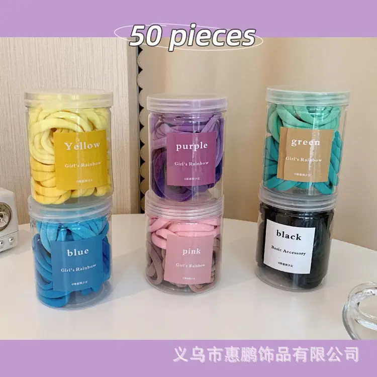 Black Basic Accessories Hair Ties 50 Packs