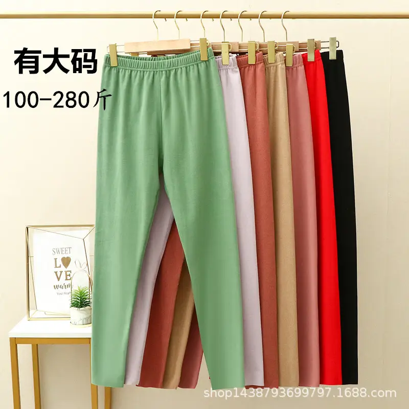 Women Velvet Padded Long Pants Lavender Large - Image 8