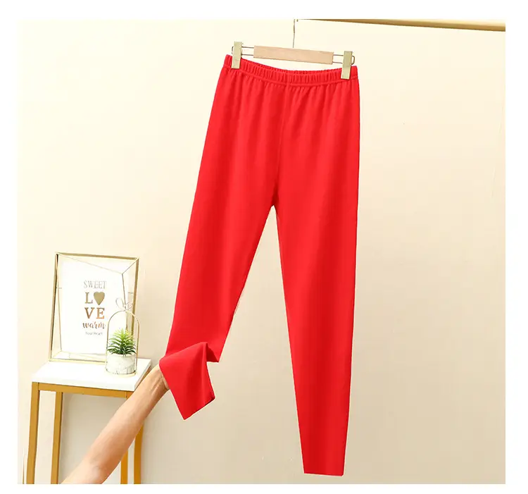Women Velvet Padded Long Pants Lavender Large — feature 15