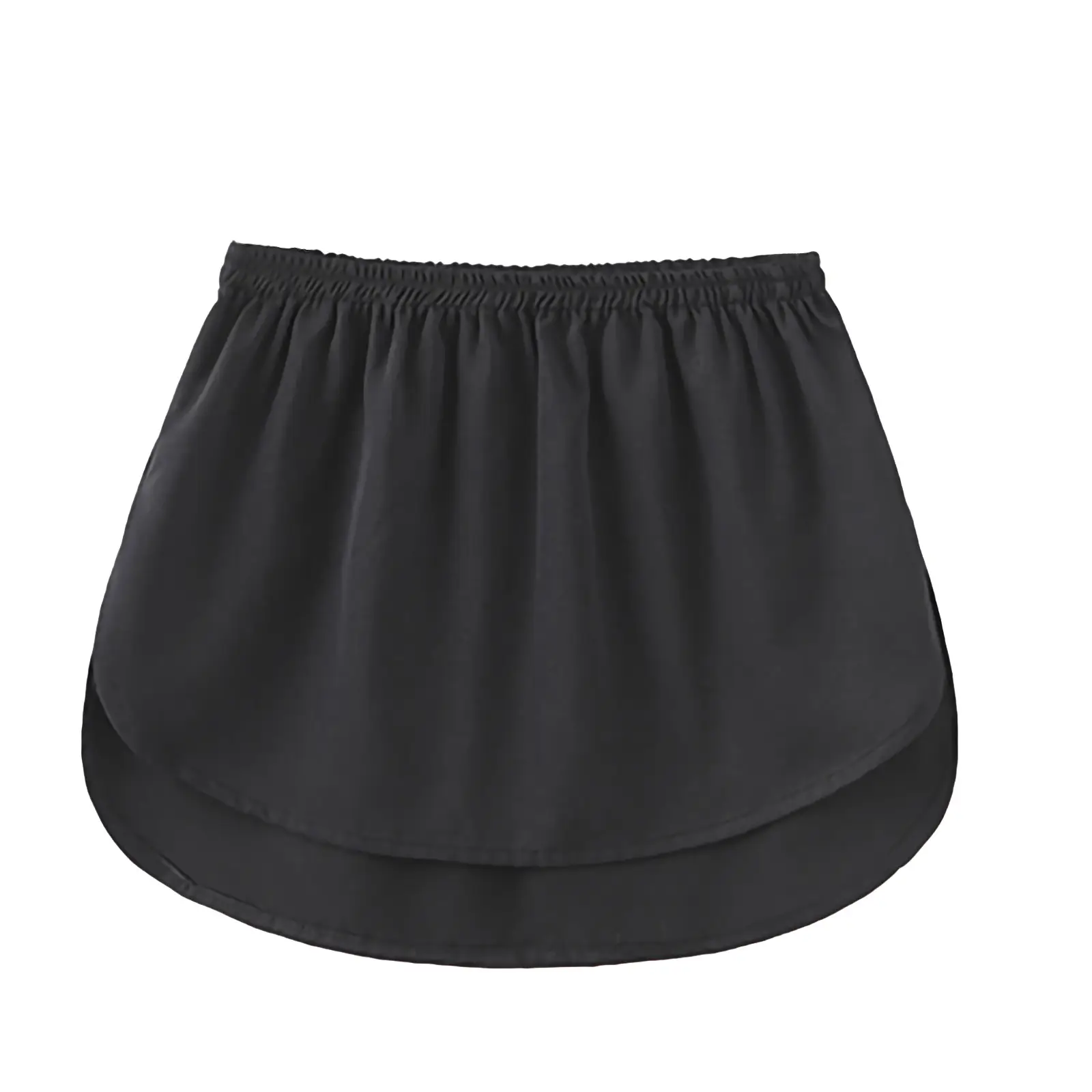 Women Pure Black Matching Skirt Casual Short Sweater - Image 2