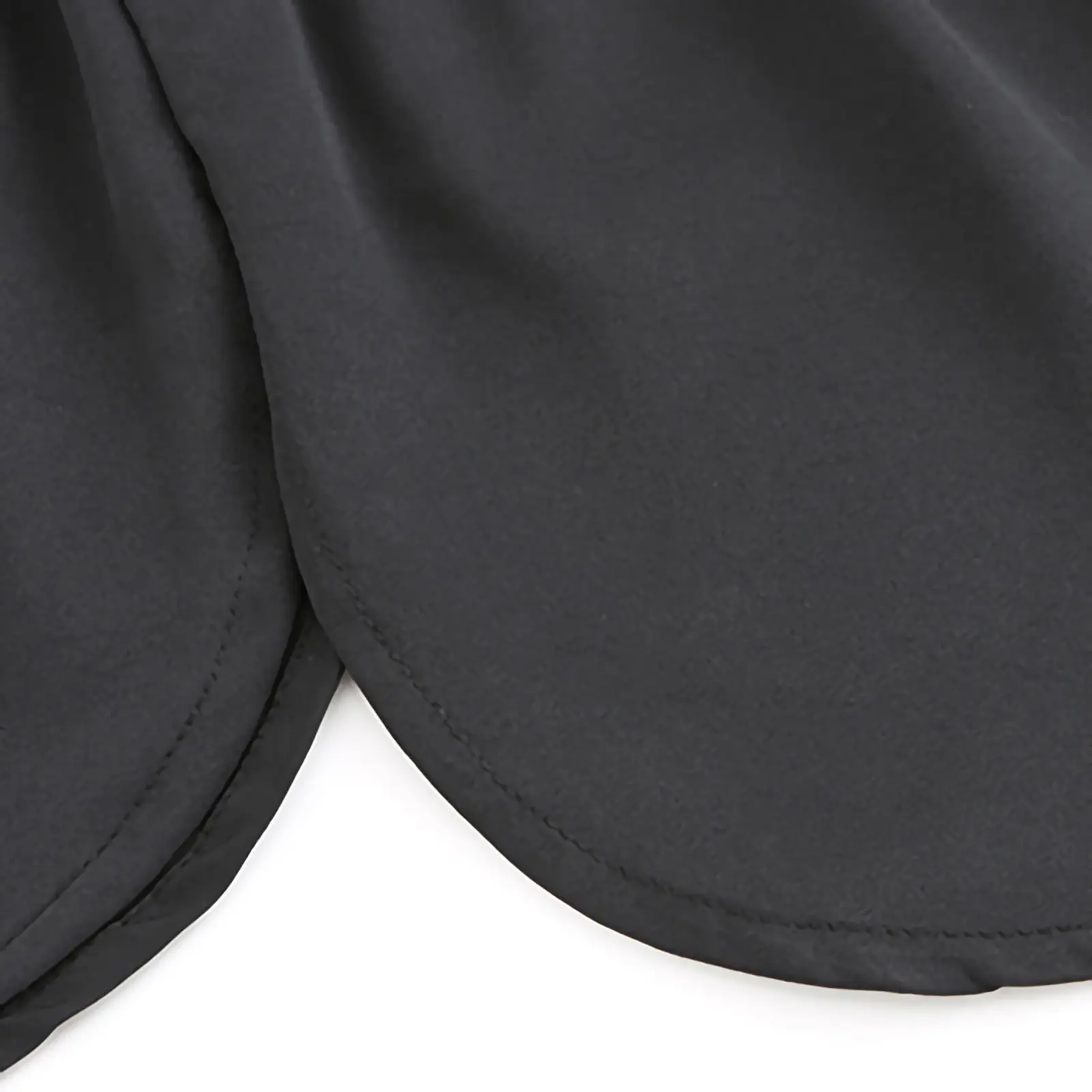 Women Pure Black Matching Skirt Casual Short Sweater - Image 4