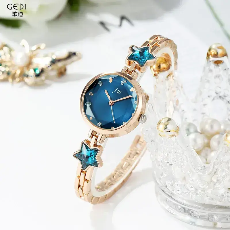 Women's Starfish Design Watch with Green Gemstones - Image 3
