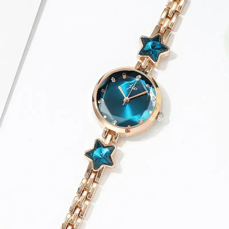 Women's Starfish Design Watch with Green Gemstones - Image 5