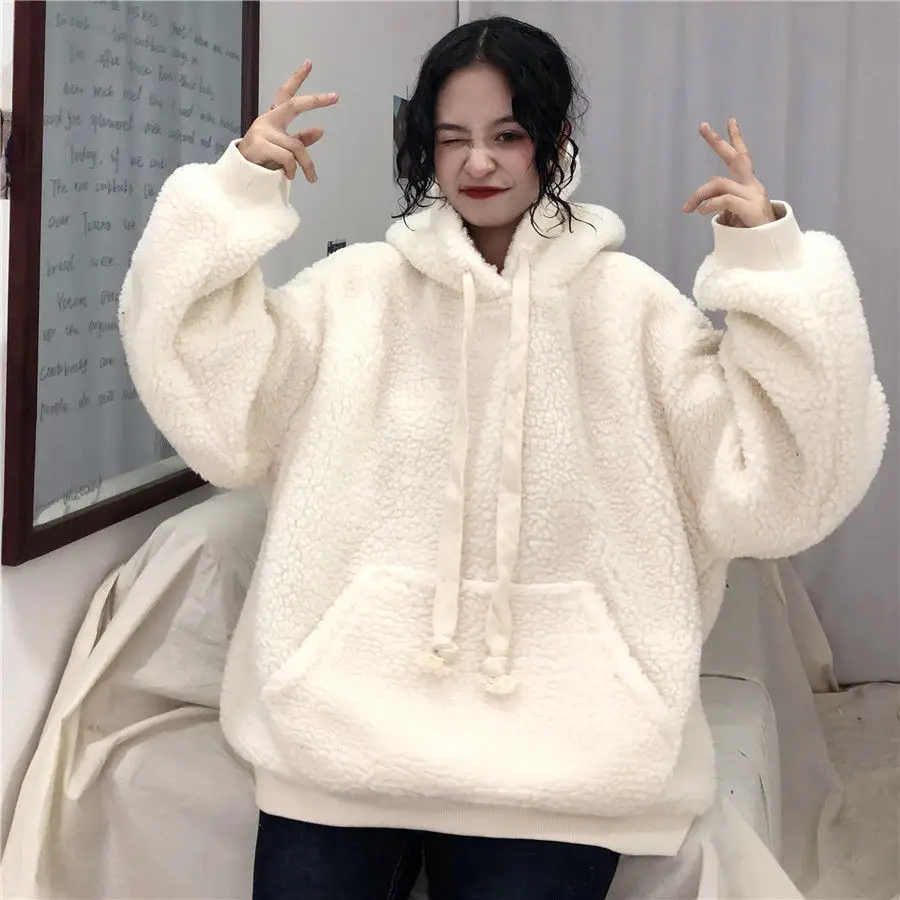 300g Velvet Fleece Tether Hooded Jacket for Women — feature 1