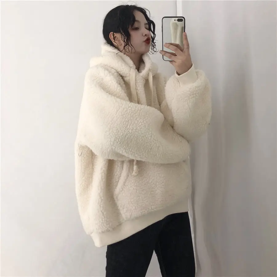 300g Velvet Fleece Tether Hooded Jacket for Women — feature 2