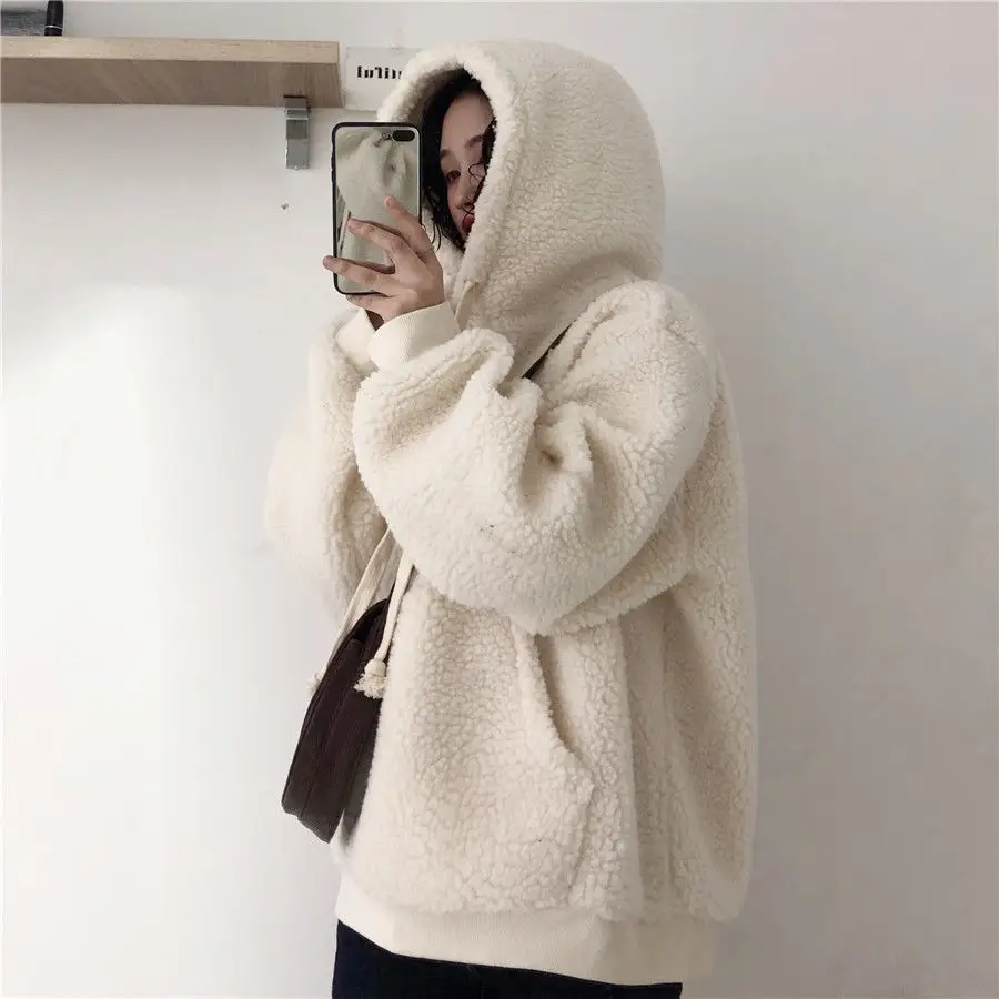 300g Velvet Fleece Tether Hooded Jacket for Women — feature 4
