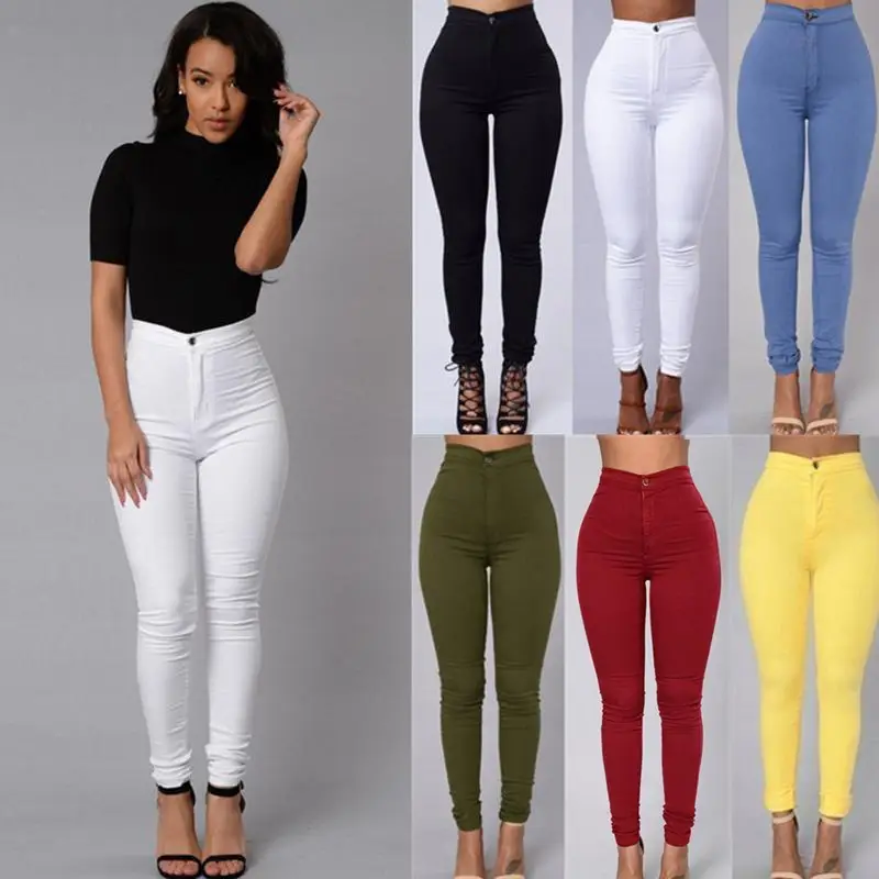 Black High Waist Tight Pencil Pants Large Size - Image 7