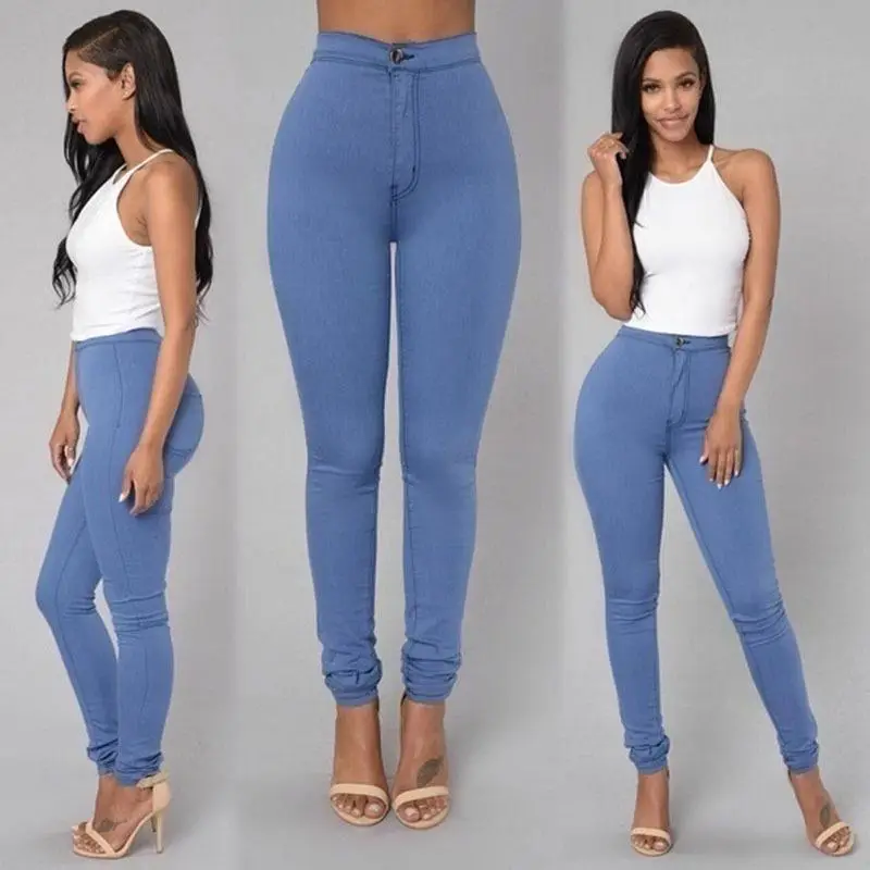 Black High Waist Tight Pencil Pants Large Size - Image 3