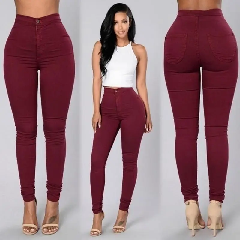 Black High Waist Tight Pencil Pants Large Size - Image 4