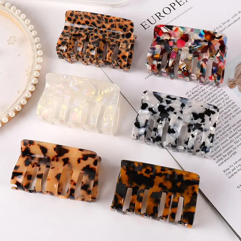 Leopard Print Hair Clip with Grip & Weight - Image 7