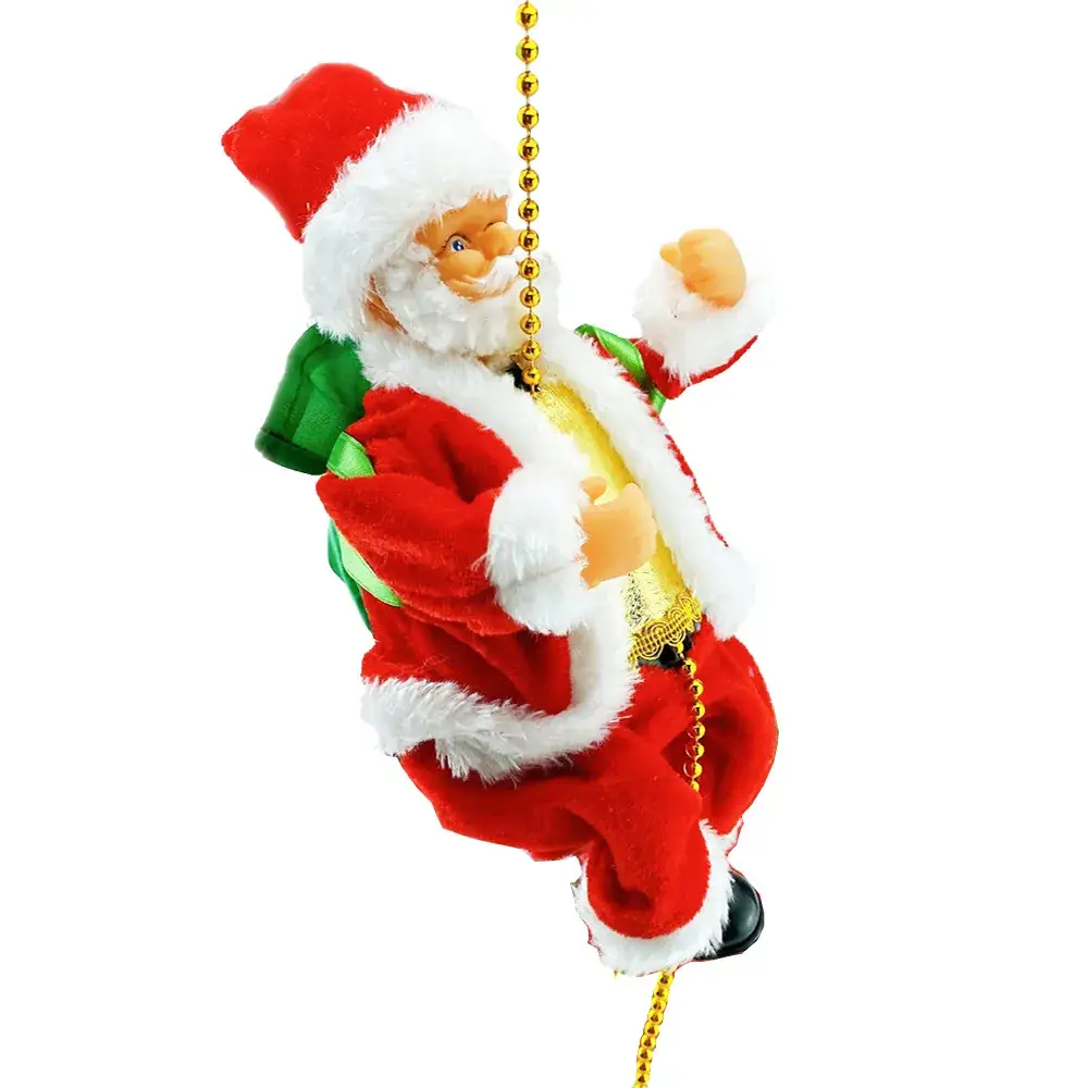 Electric Santa Climbing Ladder Christmas Decor - Image 7