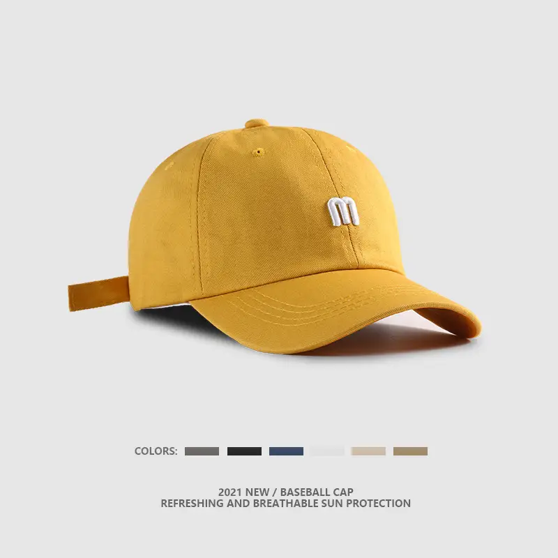 Women's K-Style Baseball Cap Sunshade Yellow