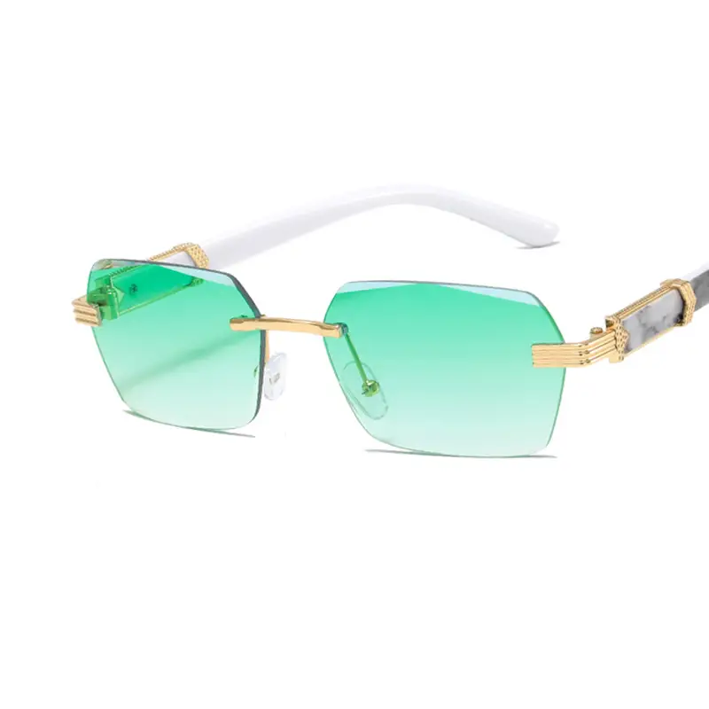 Korean Style Frameless Sunglasses Pink Gradient Marine Ins - Image 15
