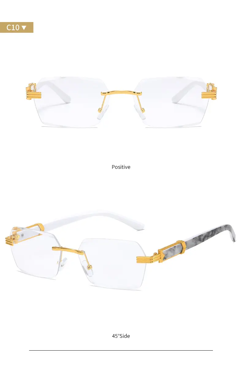 Korean Style Frameless Sunglasses Pink Gradient Marine Ins β feature 15