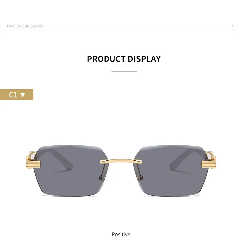Korean Style Frameless Sunglasses Pink Gradient Marine Ins β feature 5