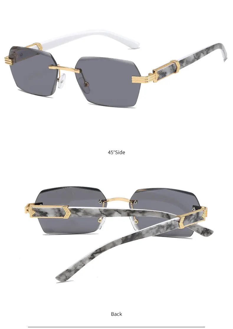 Korean Style Frameless Sunglasses Pink Gradient Marine Ins β feature 6