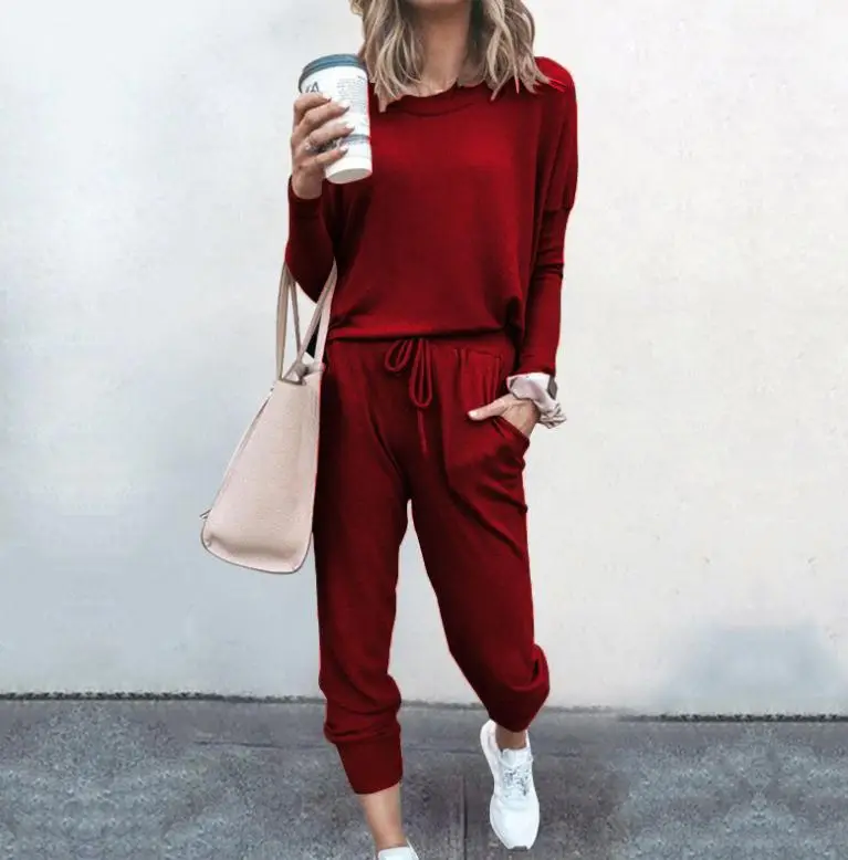 Women Grey 2-Piece Loose Casual Suit 2024 — feature 3