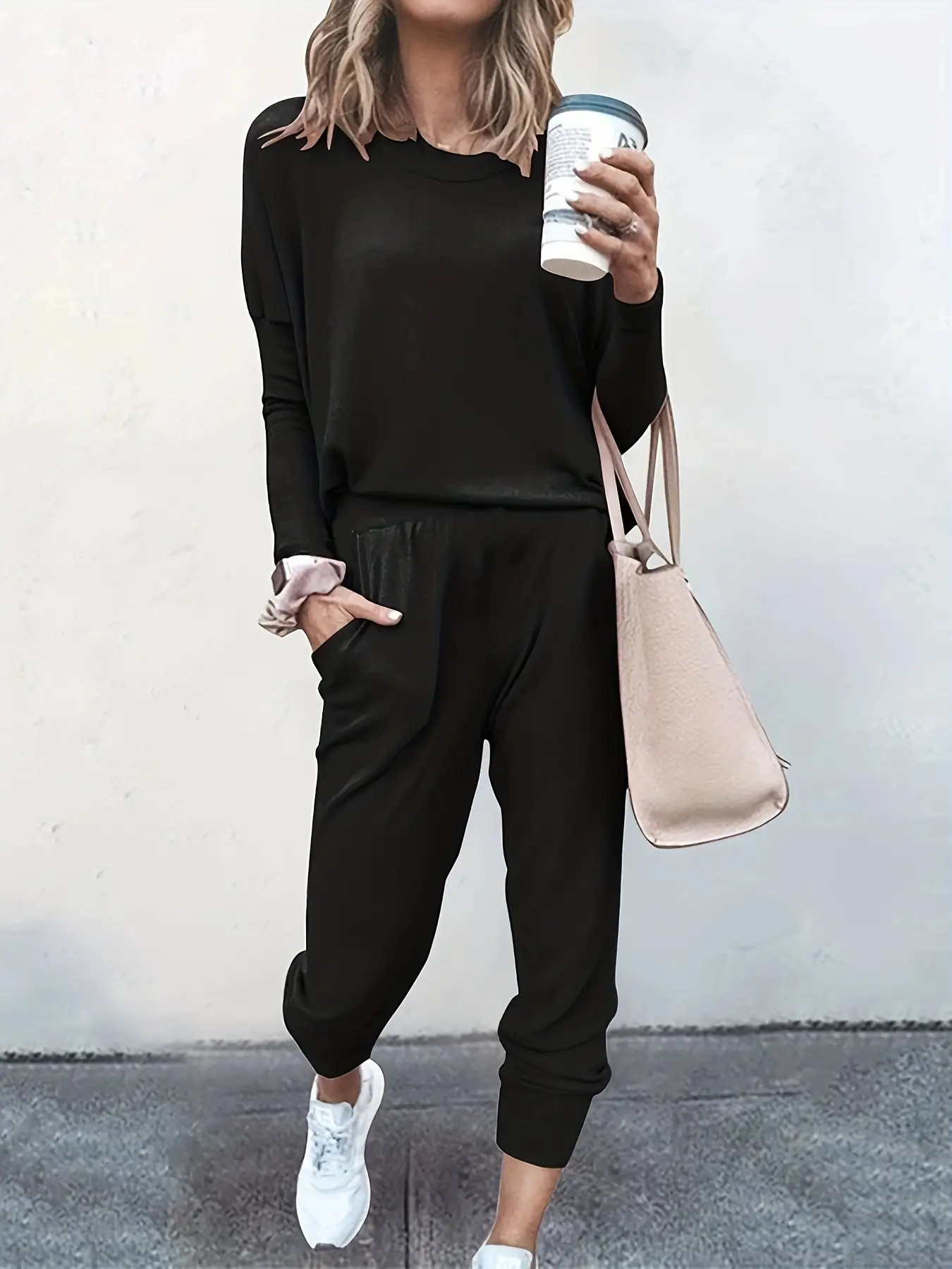 Women Grey 2-Piece Loose Casual Suit 2024 - Image 2