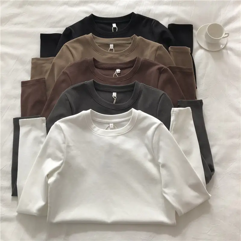 Women Velvet Warm T-Shirt Winter Slim Fit - Image 6