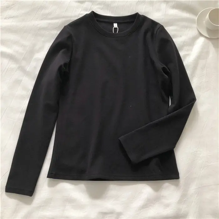 Women Velvet Warm T-Shirt Winter Slim Fit — feature 14