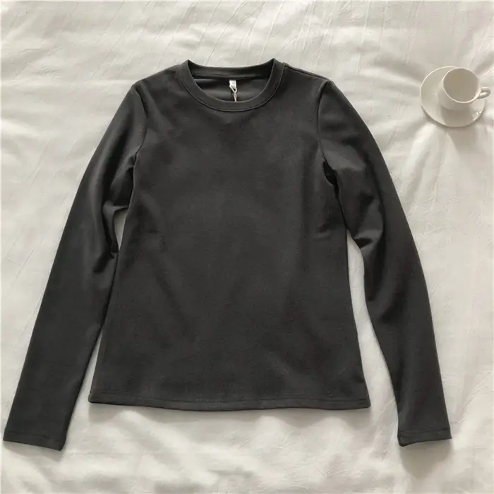 Women Velvet Warm T-Shirt Winter Slim Fit — feature 15