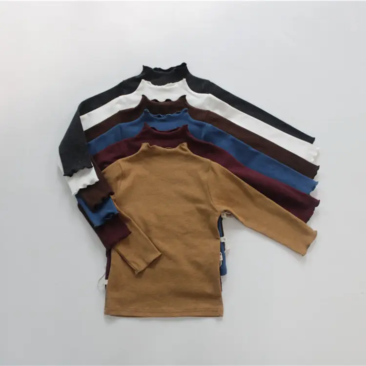 Korean Style Long Sleeve Kids Turtlenege Tops Set - Image 7