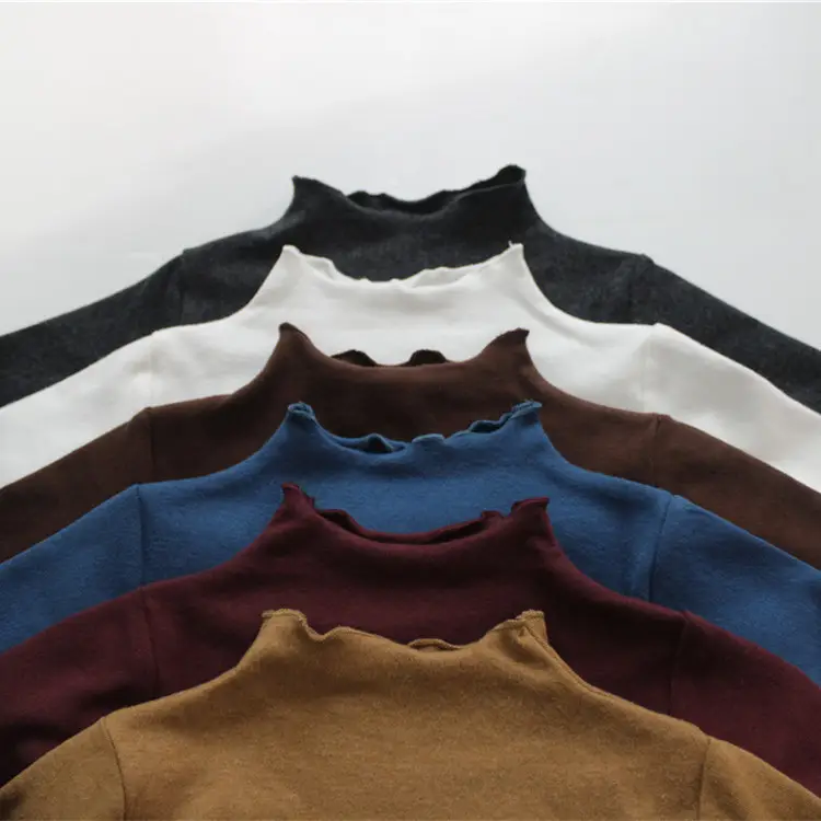 Korean Style Long Sleeve Kids Turtlenege Tops Set - Image 8