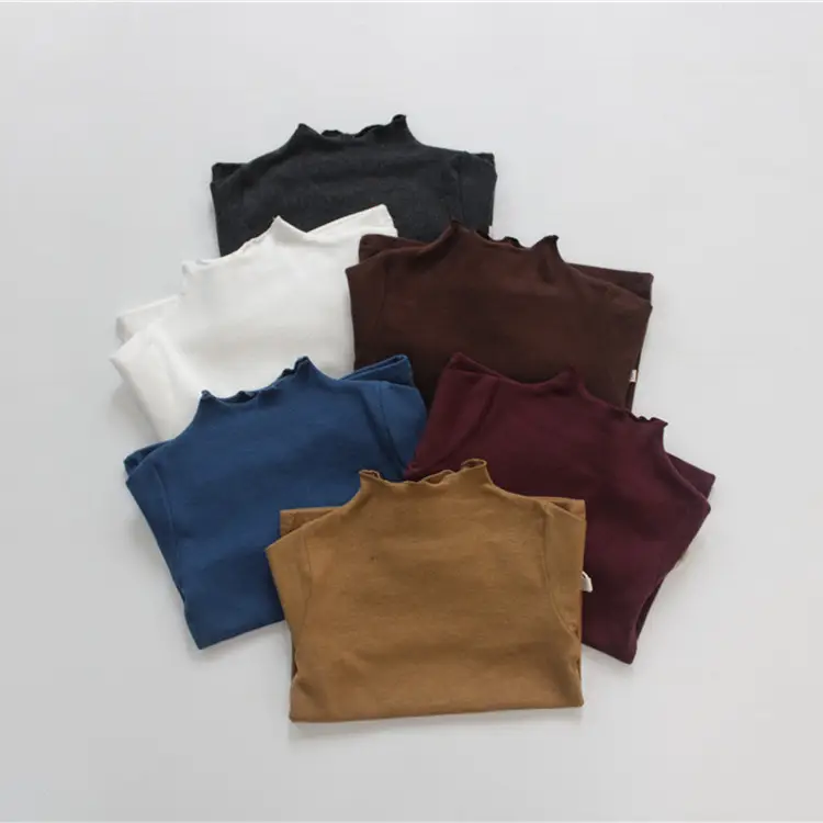 Korean Style Long Sleeve Kids Turtlenege Tops Set — feature 5