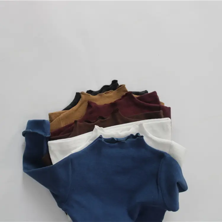 Korean Style Long Sleeve Kids Turtlenege Tops Set — feature 9