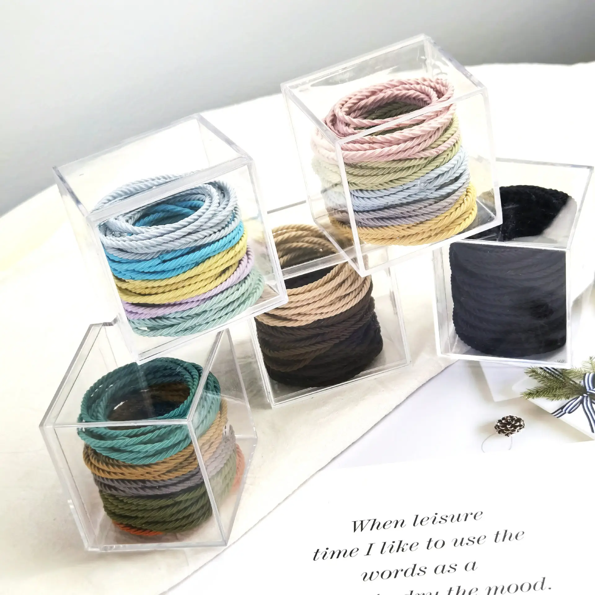 50 Pcs Korean Hair Accessories High Elastic Rubber Bands - Image 7