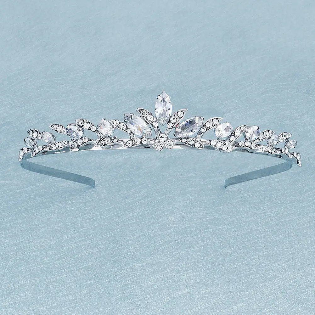 Zircon Crown Headband for Bridal Party Wedding Cake Decoration - Image 3