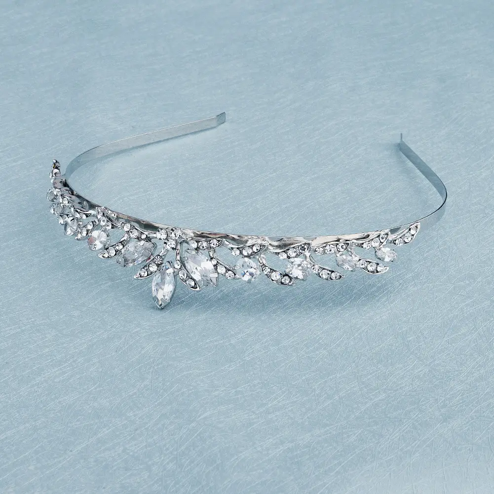 Zircon Crown Headband for Bridal Party Wedding Cake Decoration - Image 4