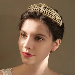 Zircon Crown Headband for Bridal Party Wedding Cake Decoration — feature 13