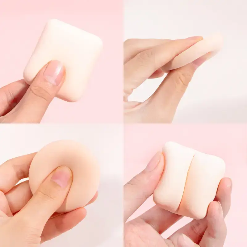 Triangle Cotton Candy Makeup Sponge Storage Box